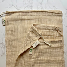 画像をギャラリービューアに読み込む, オーガニックコットン巾着 / Organic Cotton Produce Bags