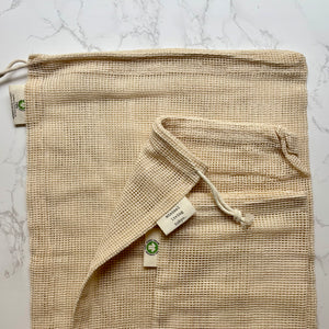 オーガニックコットン巾着 / Organic Cotton Produce Bags
