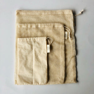 オーガニックコットン巾着 / Organic Cotton Produce Bags